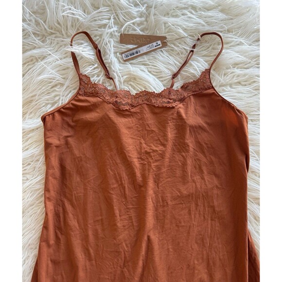 Skims Fits Everybody Lace Slip Dress Bronze Size 2X - Picture 5 of 10